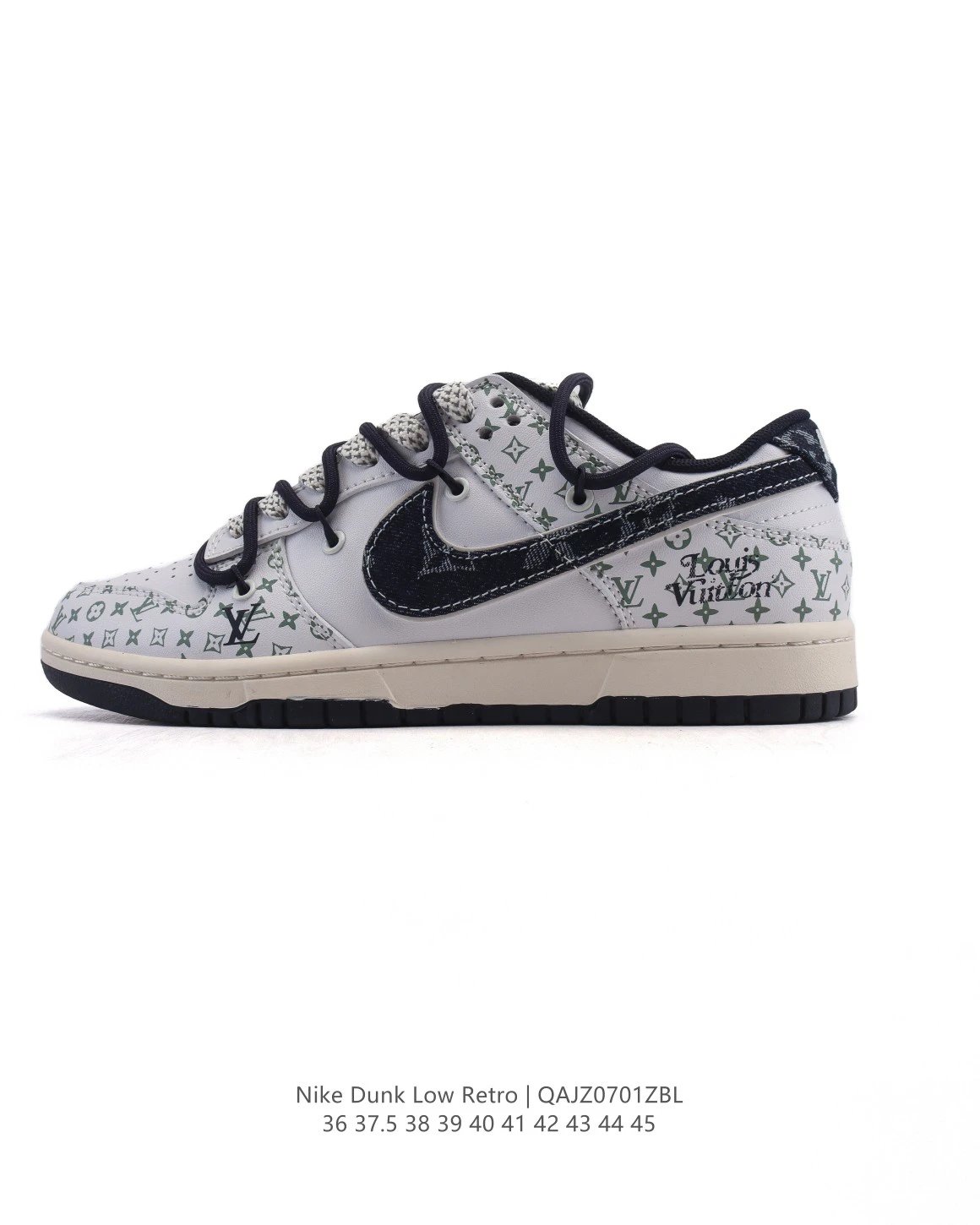 Nike Dunk Low Retro LV Graffiti White Black Sneakers