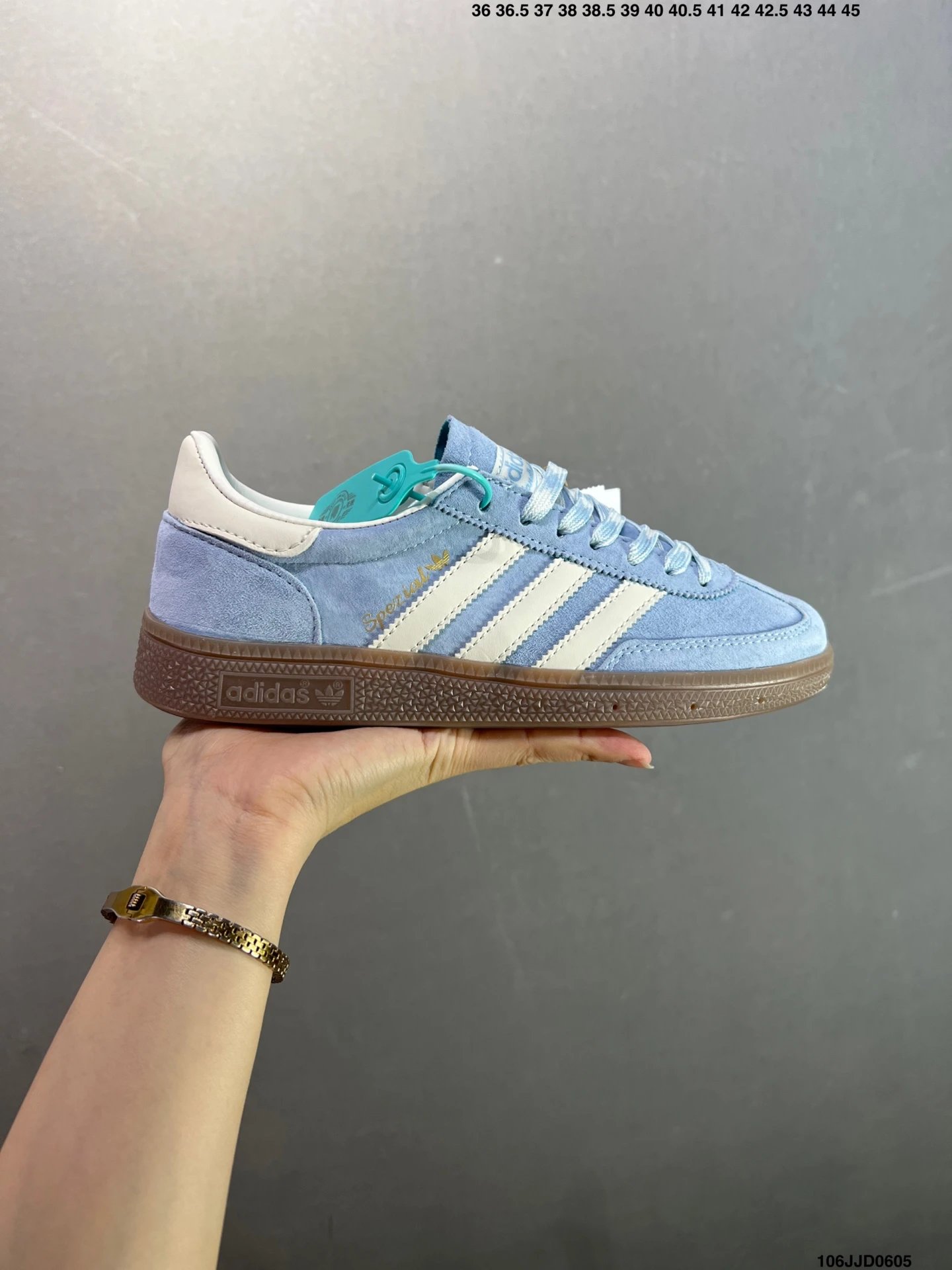 Adidas Handball Spezial Light Blue Suede Gum Sneakers