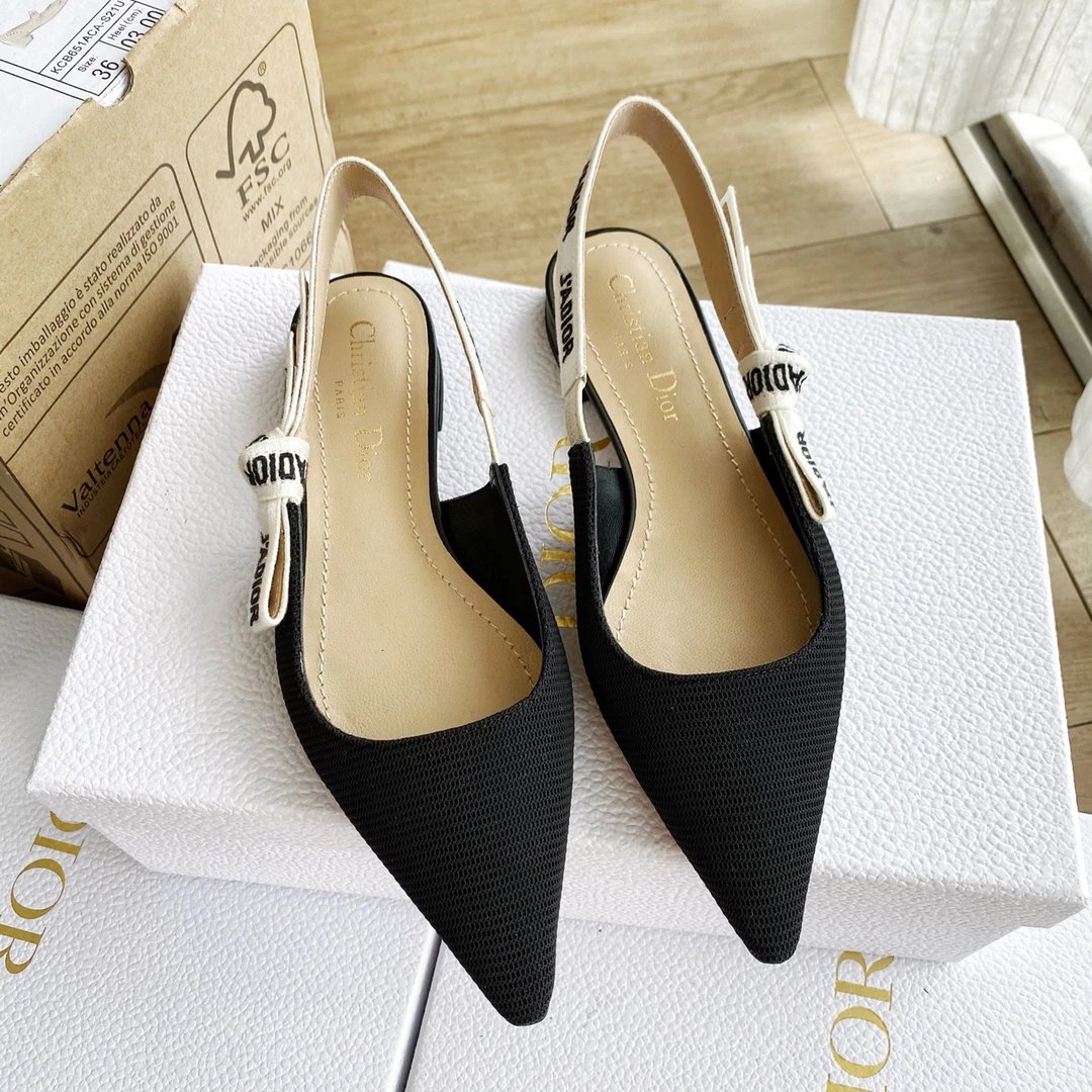 Dior J'Adior Black Slingback Pointed Heels for Women