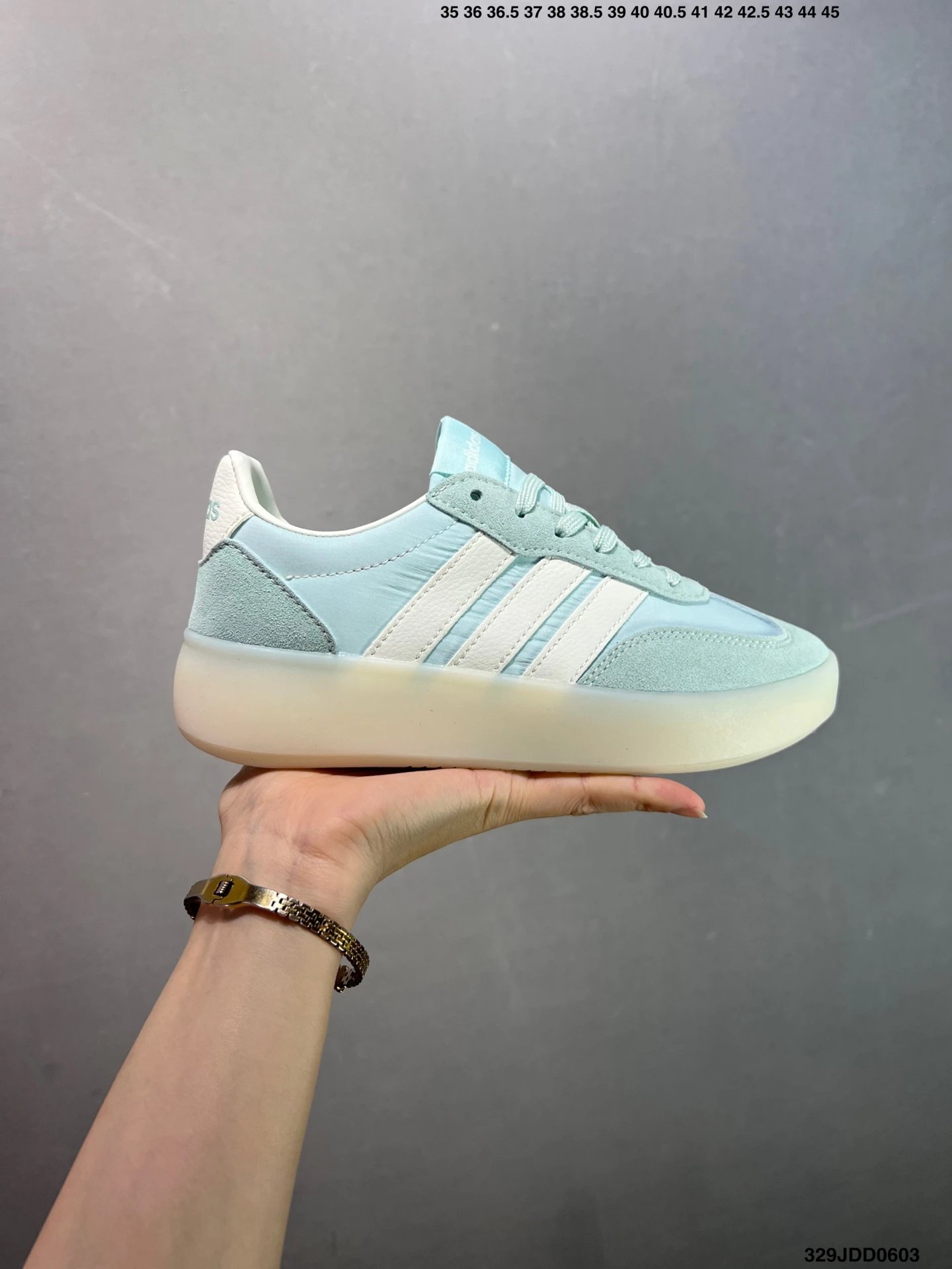 Adidas Originals Mint Green Platform Skate Sneakers