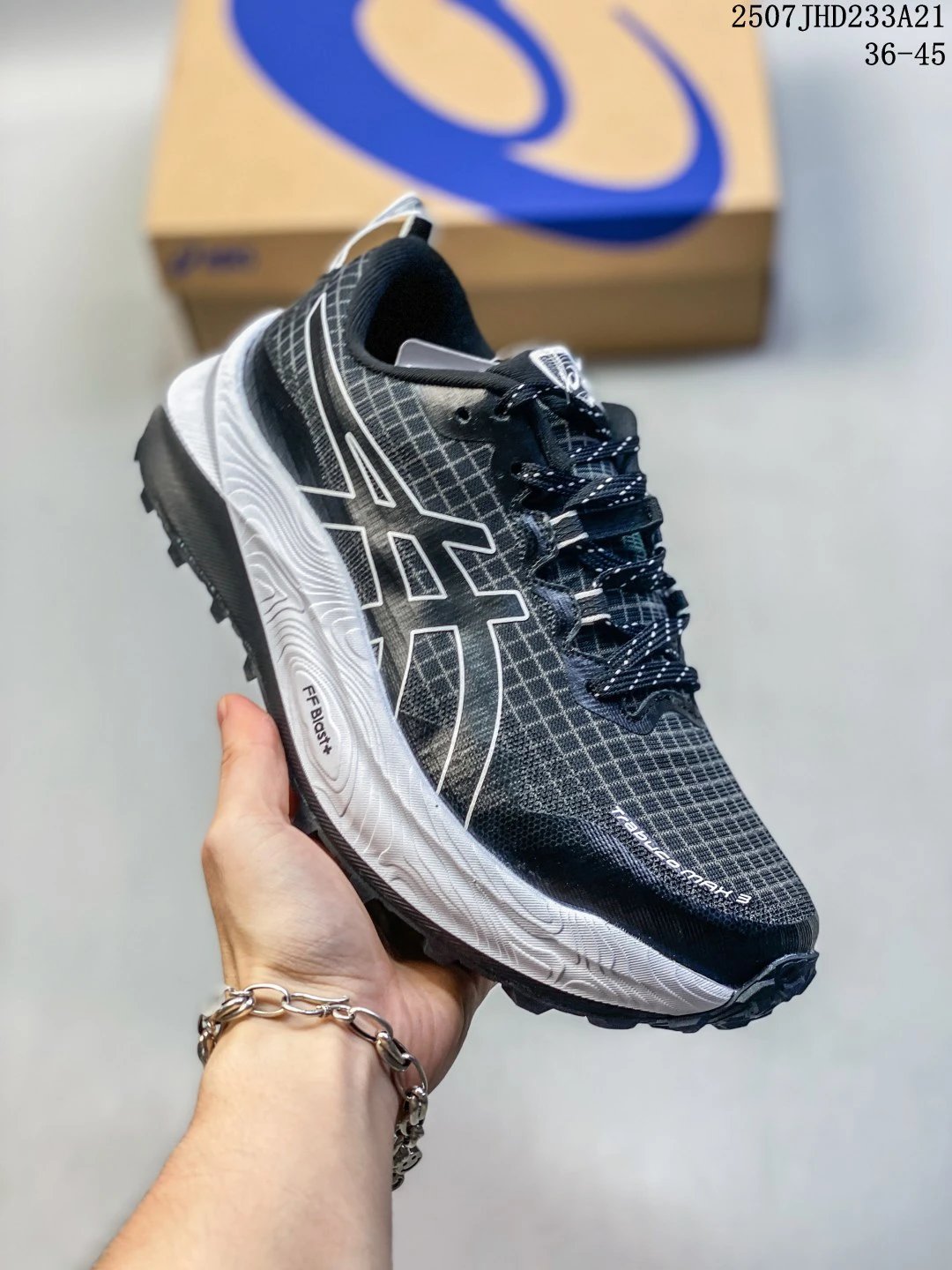 ASICS Black Gray FF BLAST+ Mesh Running Shoes