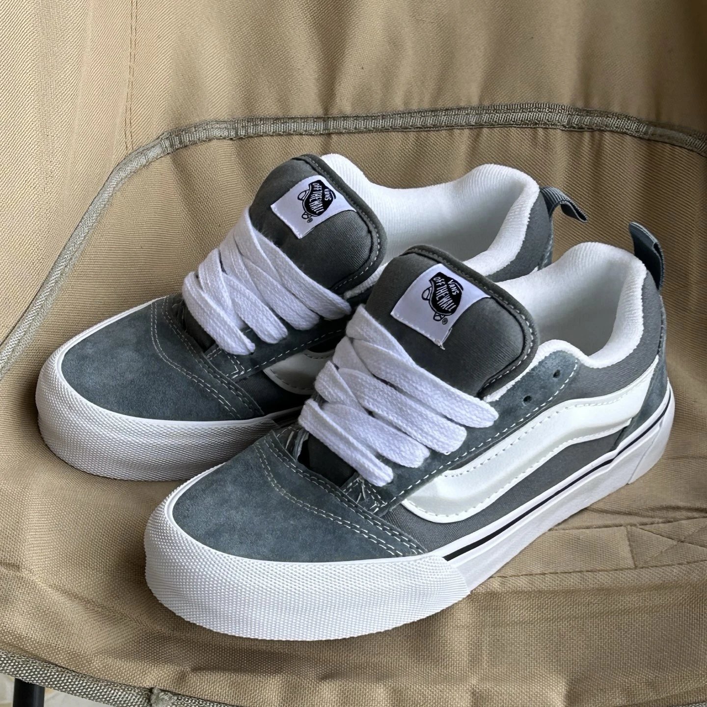 Vans Old Skool Grey White Skate Shoes