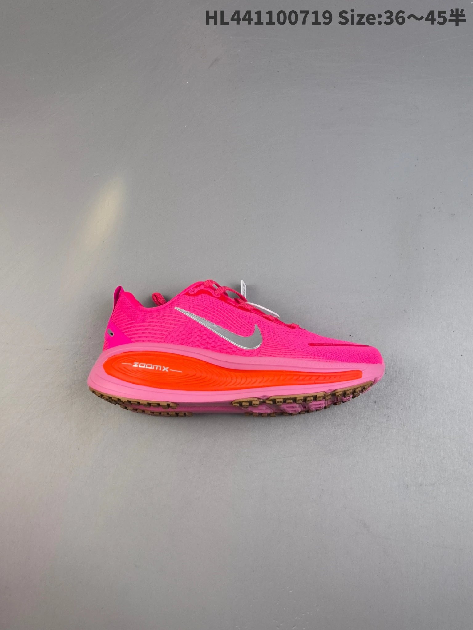 Nike ZoomX Pink Orange Mesh Cushioned Running Shoes
