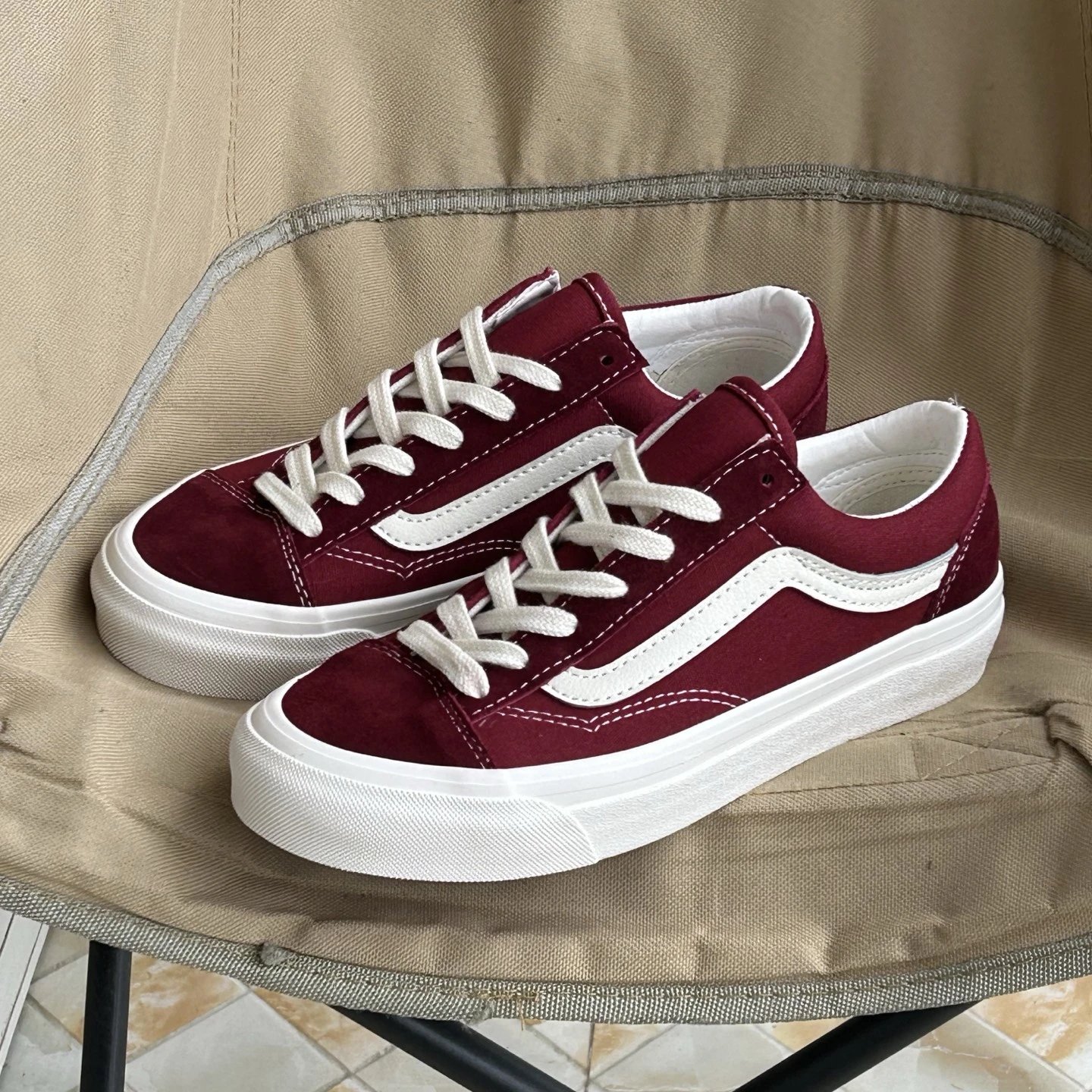 Vans Old Skool Burgundy Low Top Skate Shoes