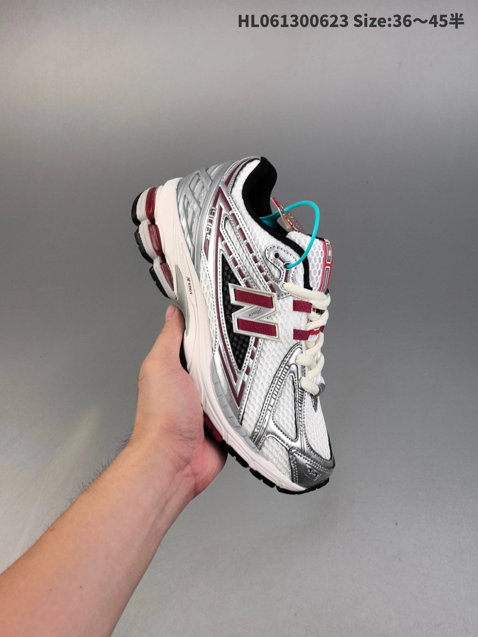 New Balance 1906R Silver Burgundy Retro Running Shoes