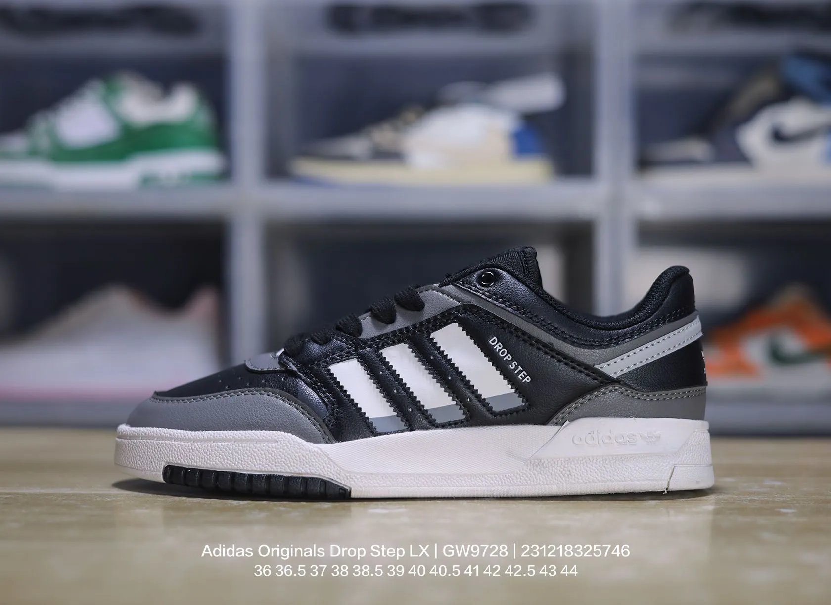 Adidas Originals Drop Step LX Black Grey Low Top Sneakers