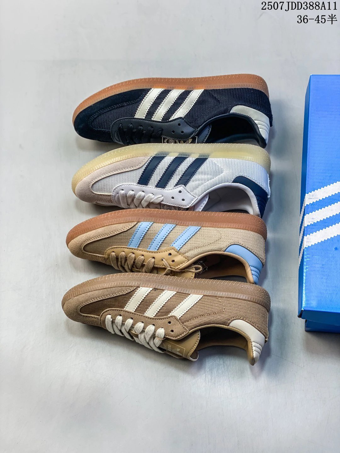 Adidas 90s Retro 3-Stripes Unisex Low-Top Sneakers Gum Sole