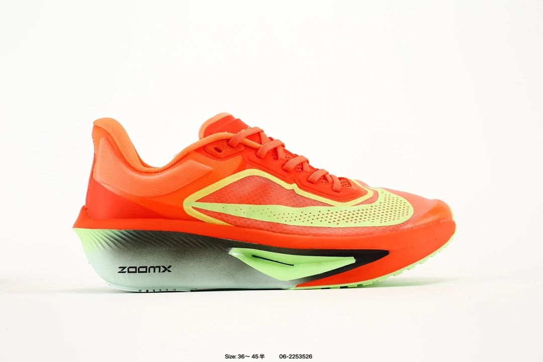 Nike ZoomX Carbon Plate Marathon Racing Shoes Orange Green