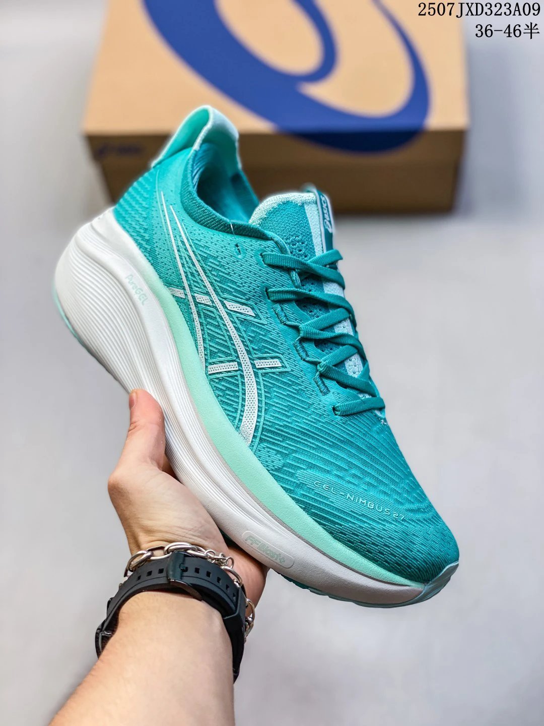 Asics Blue Grey Retro Running Shoes