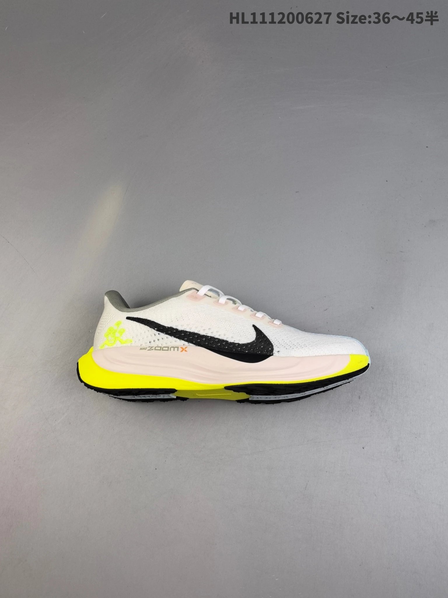 Nike ZoomX White Black Neon Marathon Running Shoes