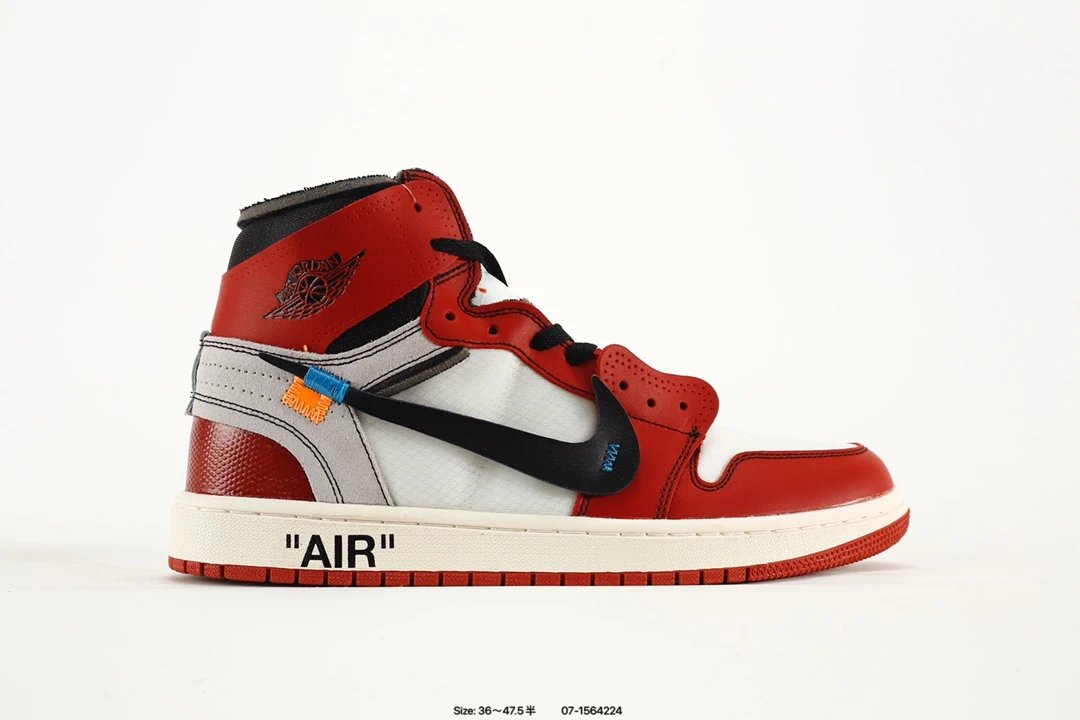Air Jordan AJ1 Off-White Chicago Red High-Top Sneakers