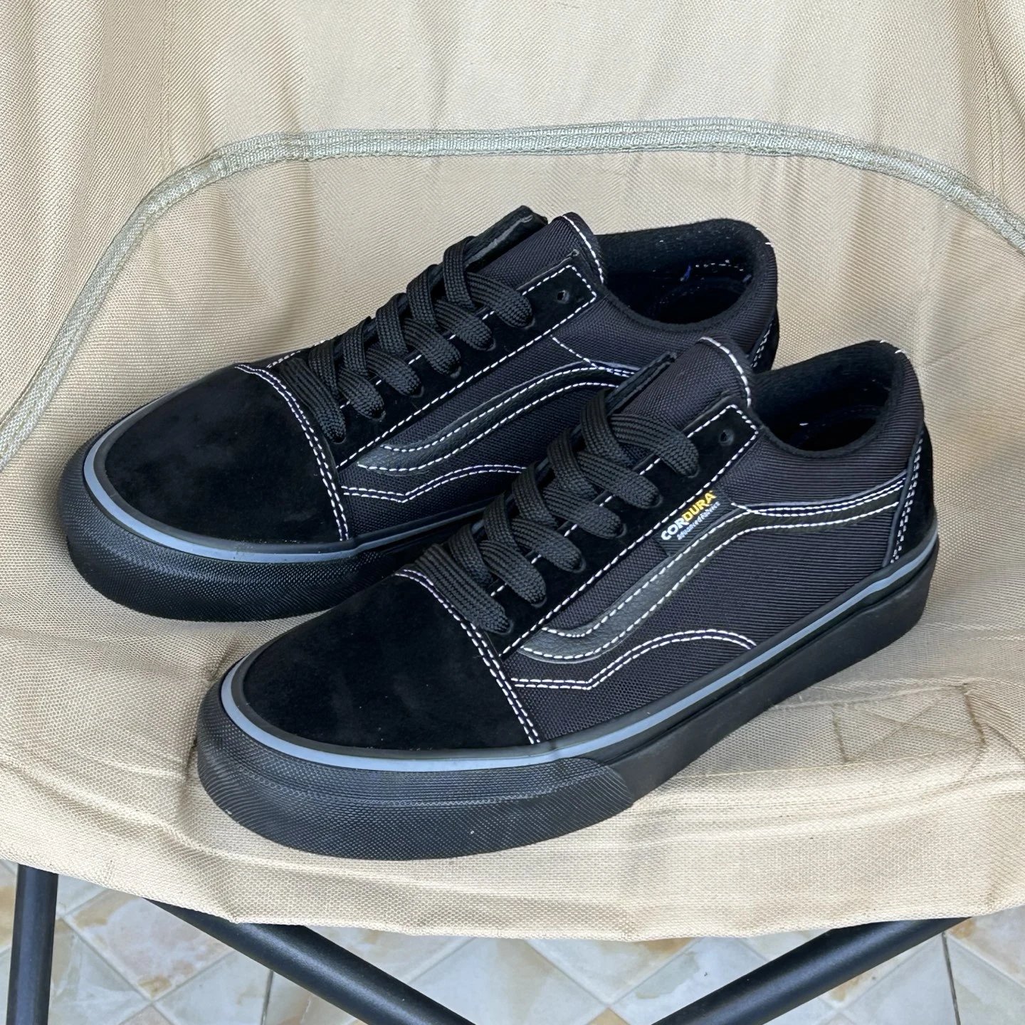 Vans Black Old Skool Suede Canvas Low Top Skate Shoes