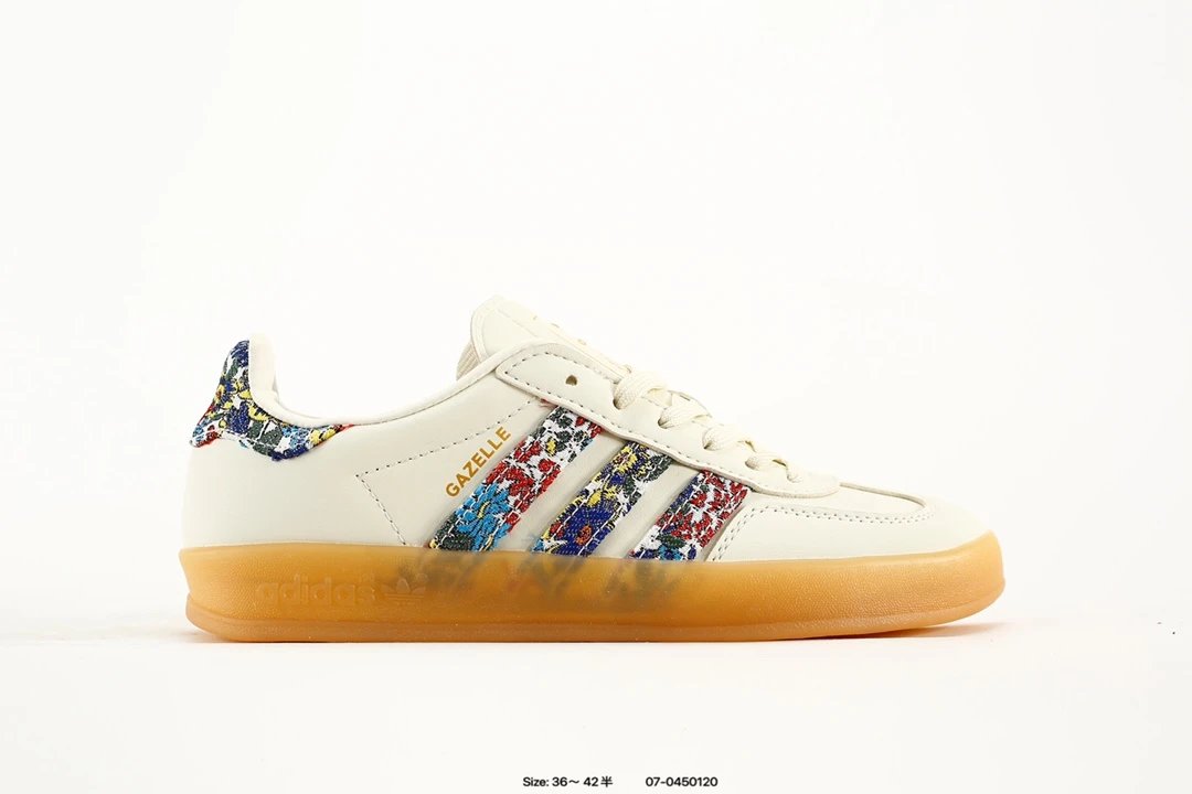 Adidas Gazelle Cream Snakeskin 3-Stripes Low Top Shoes