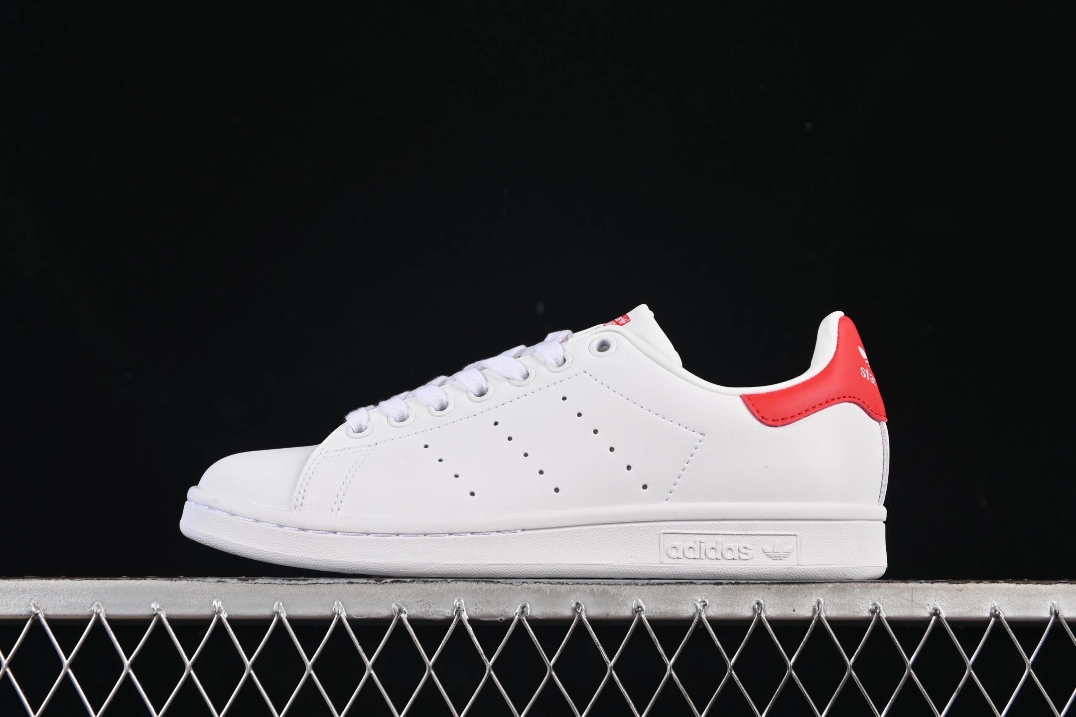 Adidas Stan Smith White Red Leather Low Top Unisex Sneaker