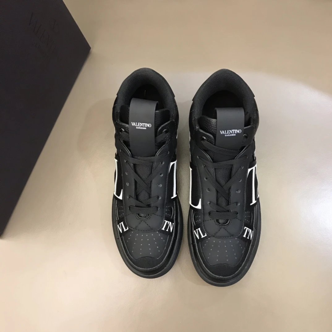 Valentino VLTN Black Leather Low Top Sneakers