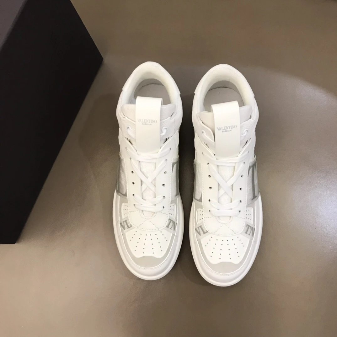 Valentino VLTN White Leather Low Top Sneakers Shoes