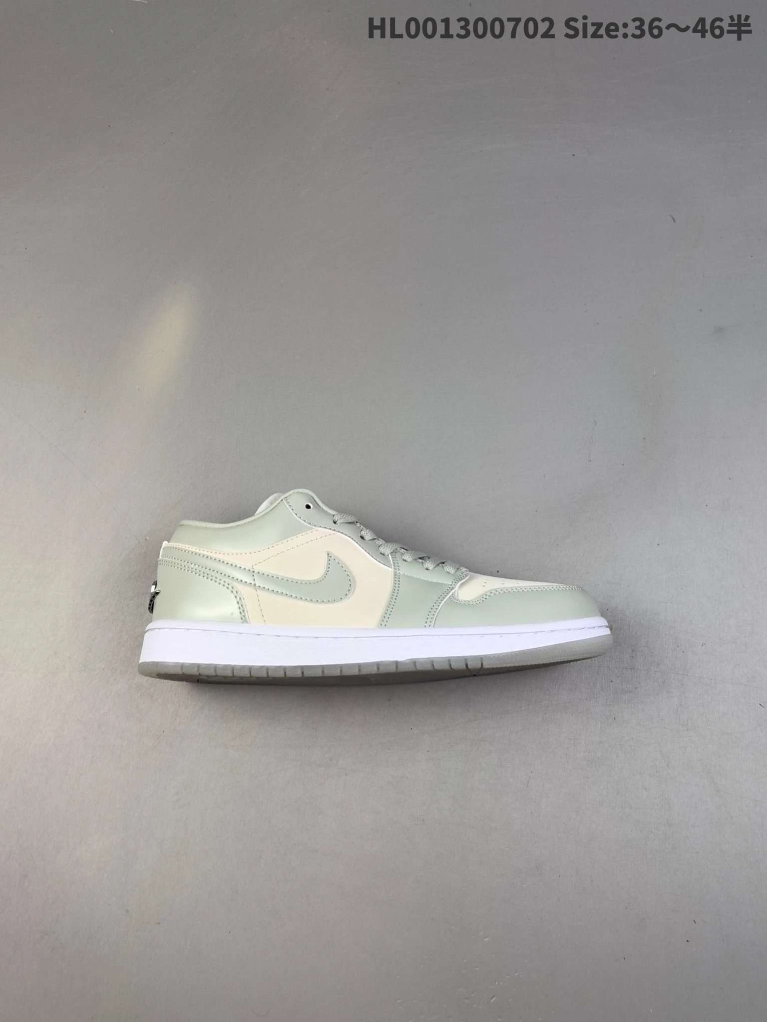 Air Jordan 1 Low Mint Green Cream Leather Sneakers