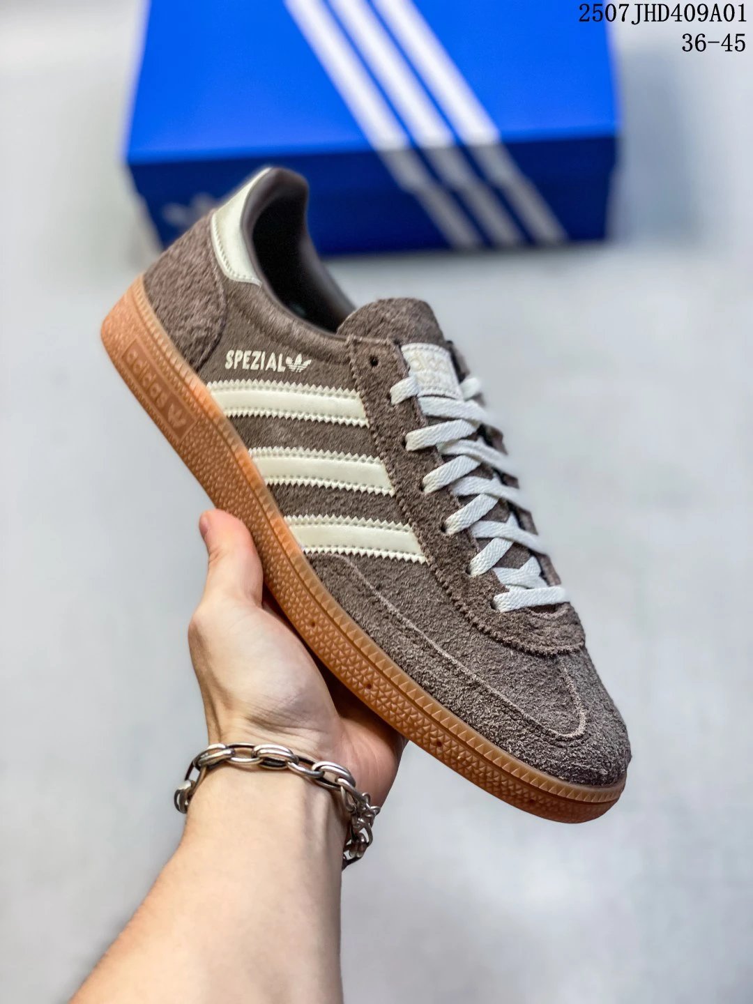 Adidas Spezial Brown Suede Gum Sole Low-Top Sneakers