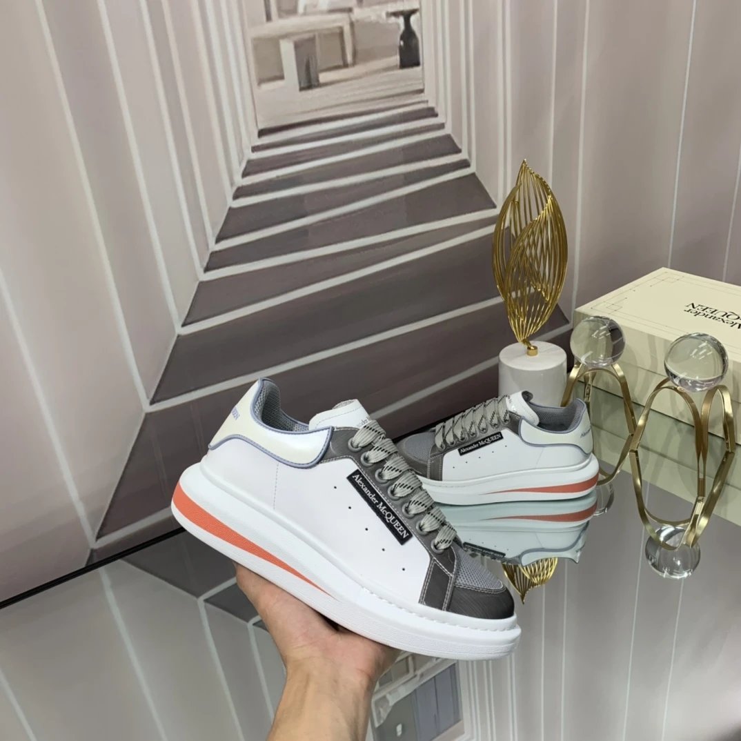 Alexander McQueen Black White Platform Sneakers