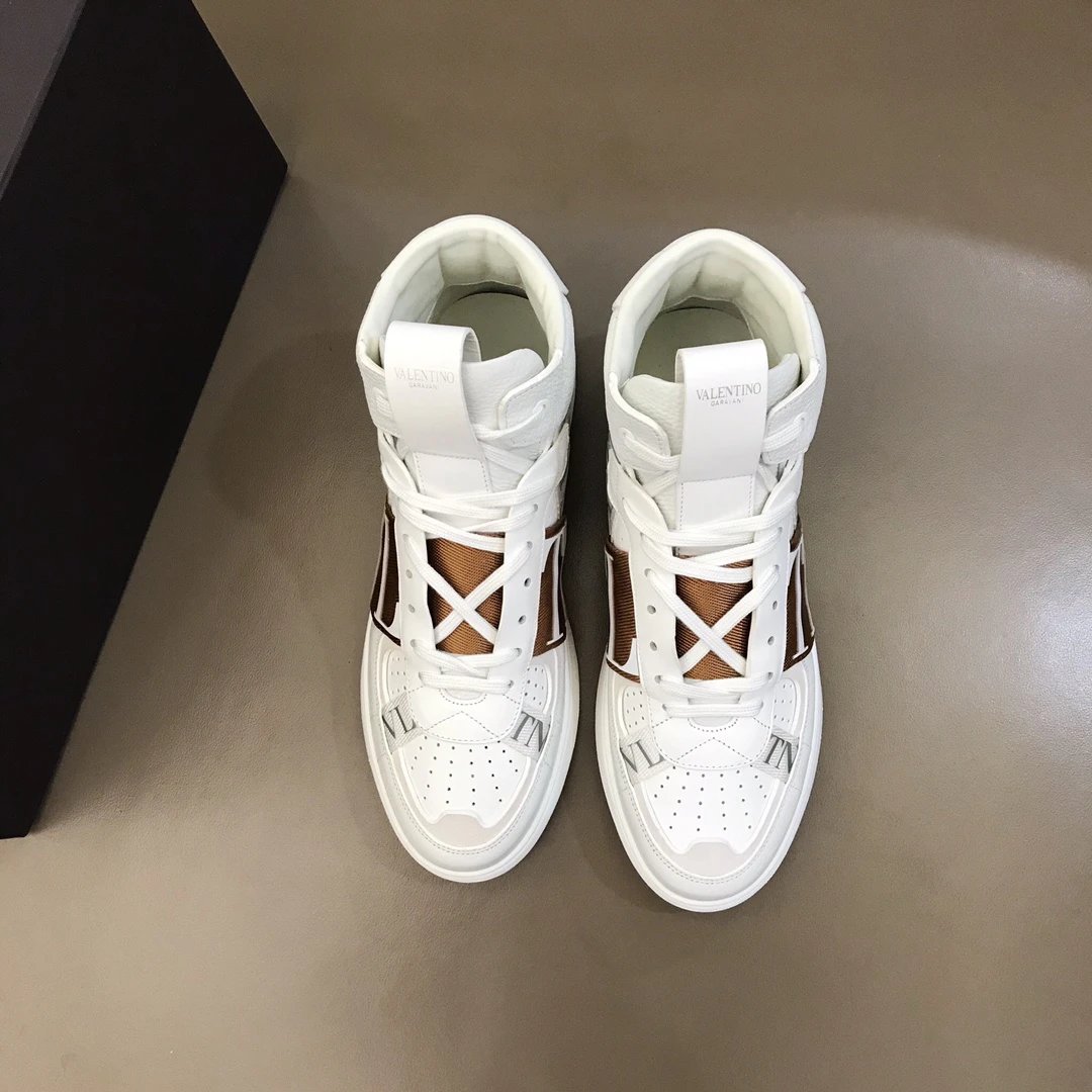 Valentino VLogo Fringe White High-Top Sneakers