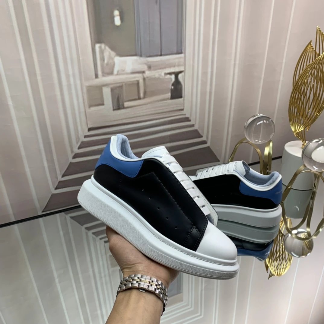 Alexander McQueen Oversized Black White Blue Sneakers