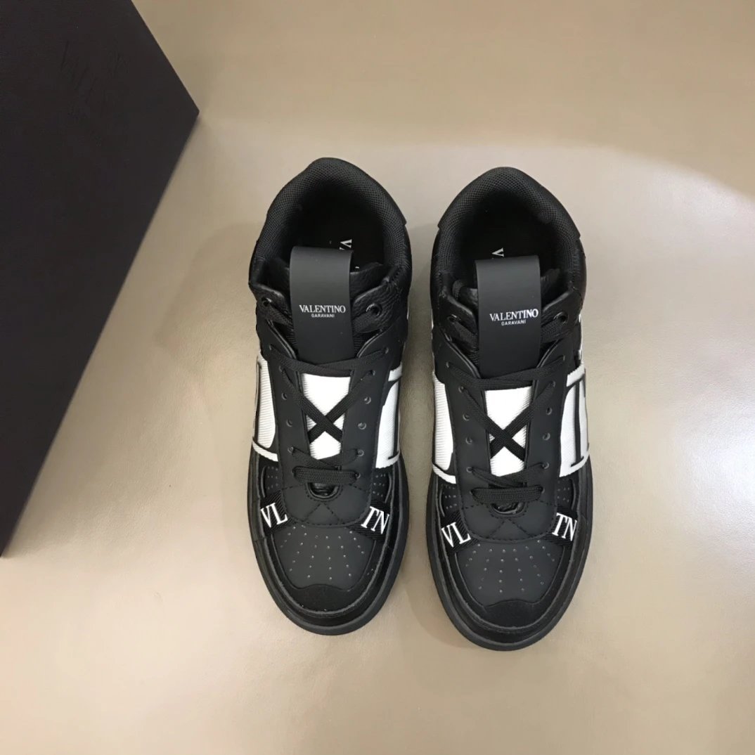 Valentino Black Rockstud Pointed Toe Leather Pumps Shoes