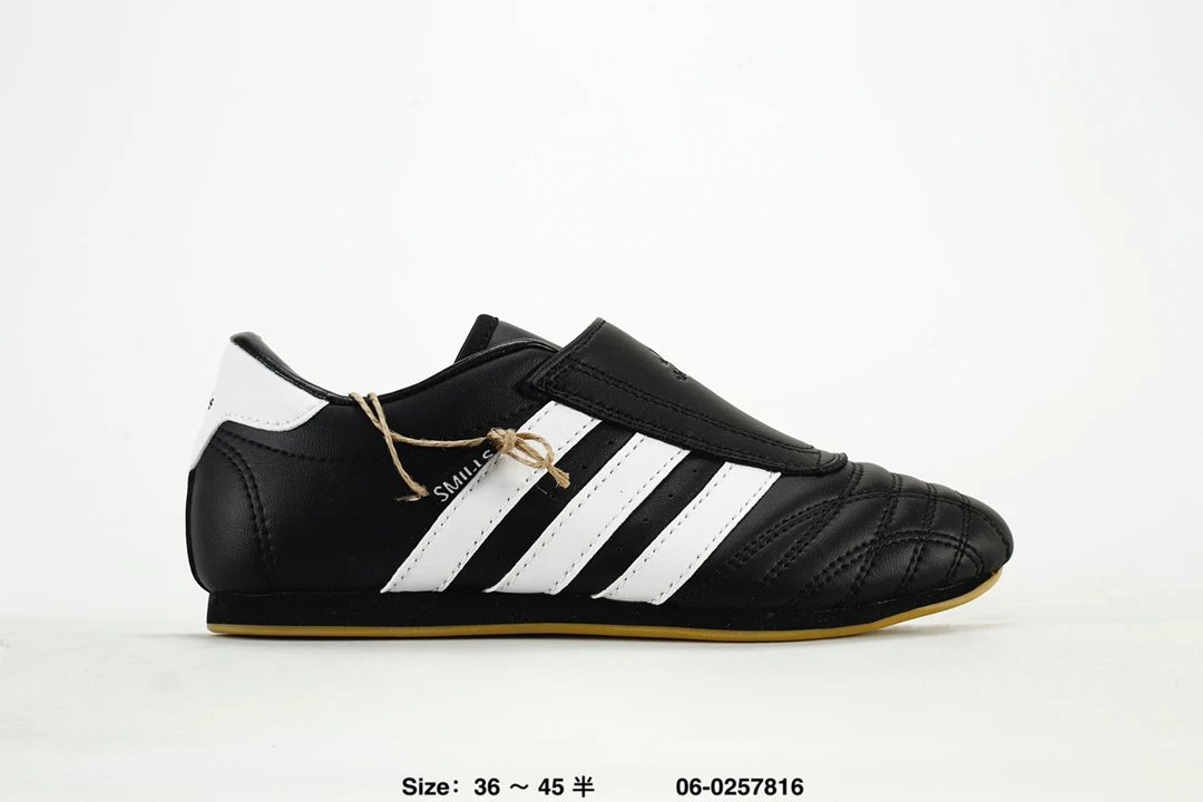Adidas SM II Black White Leather Low Top Trainers