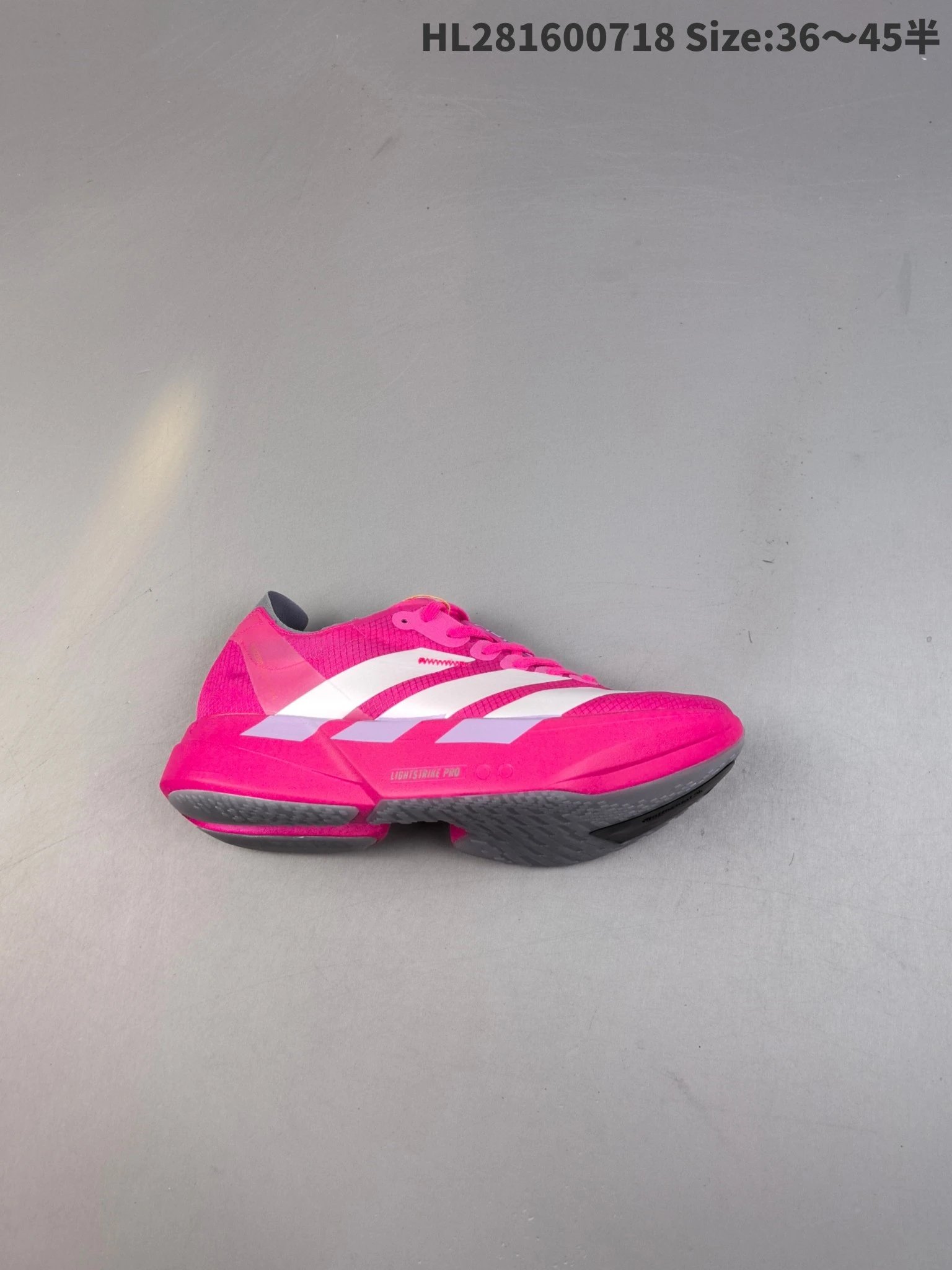 Adidas Adizero Bright Pink Mesh Running Shoes