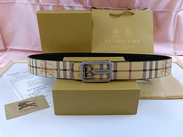 Burberry Belts Check Pattern Equestrian Knight Buckle product detail image 11