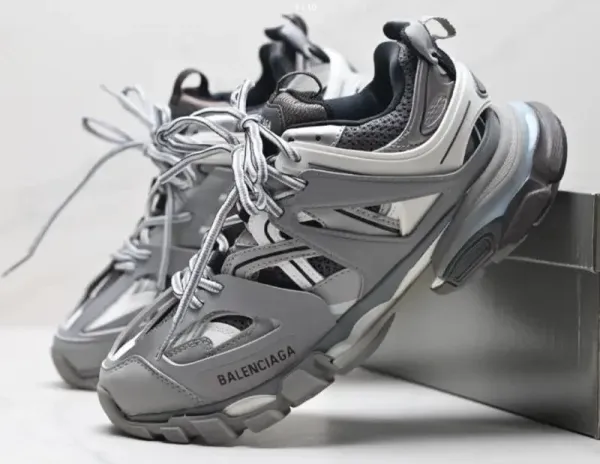 Balenciaga Track Trainer Blue and White Chunky Sneakers - 6