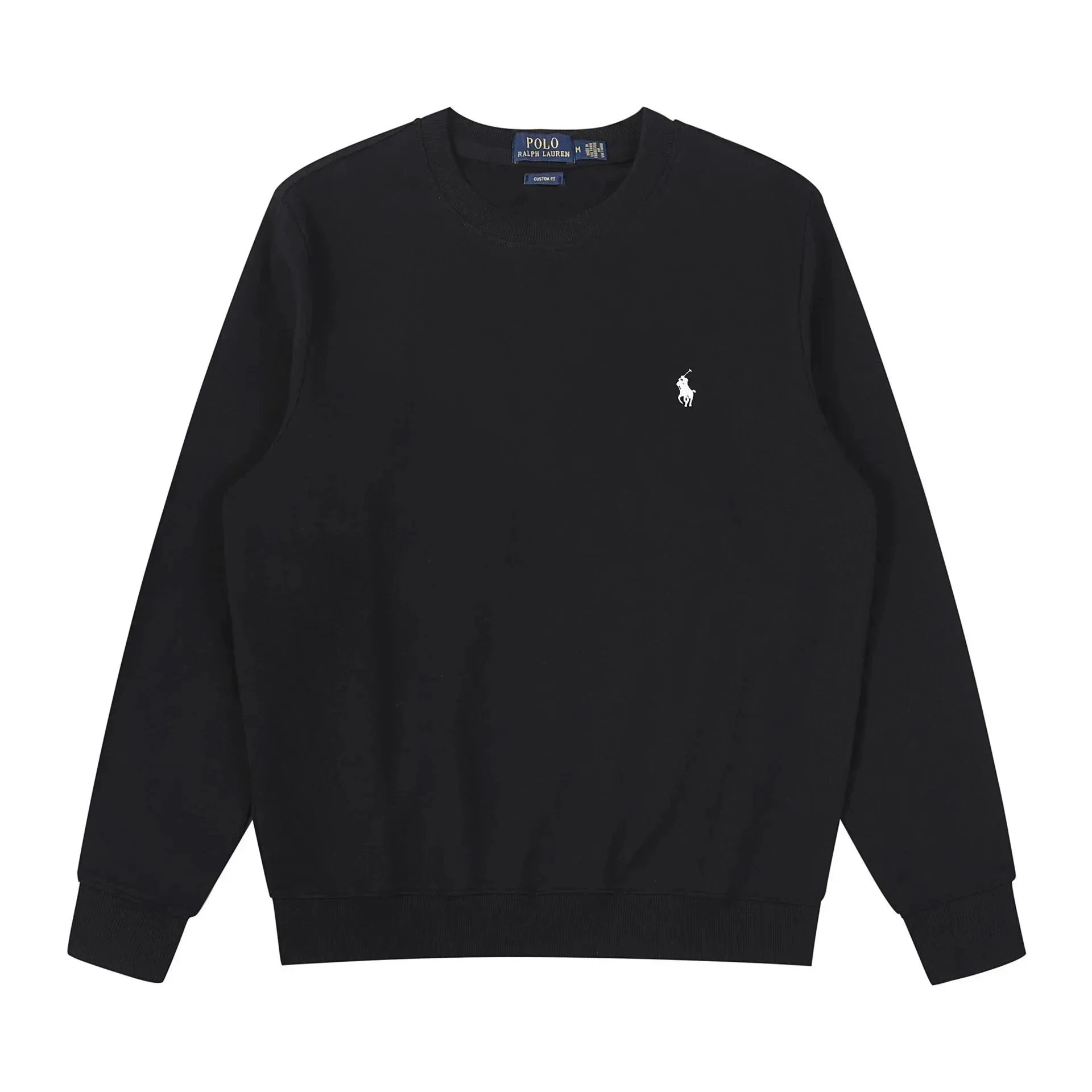 Round Neck Black White Label