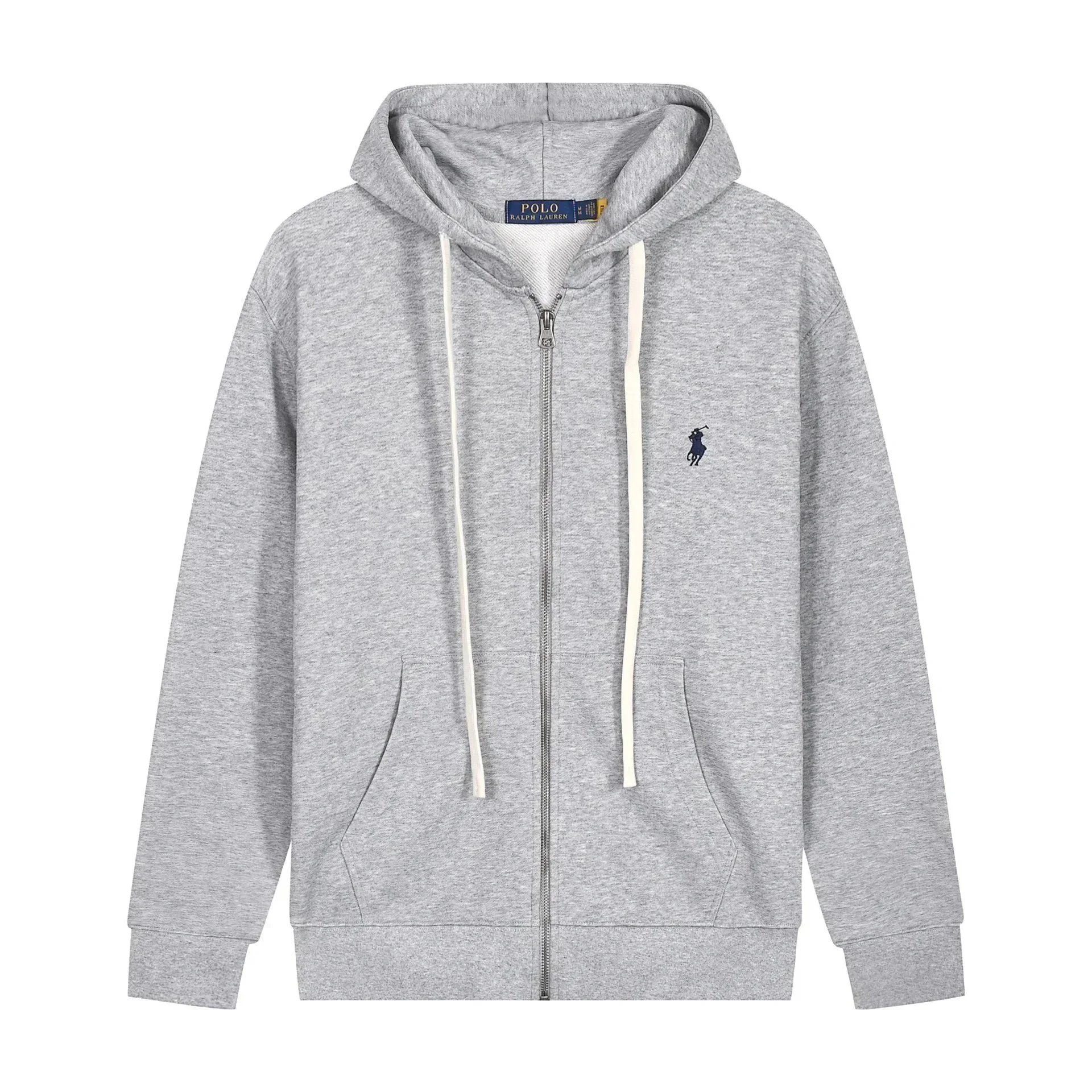 White Cord Zipper Gray with Black Label