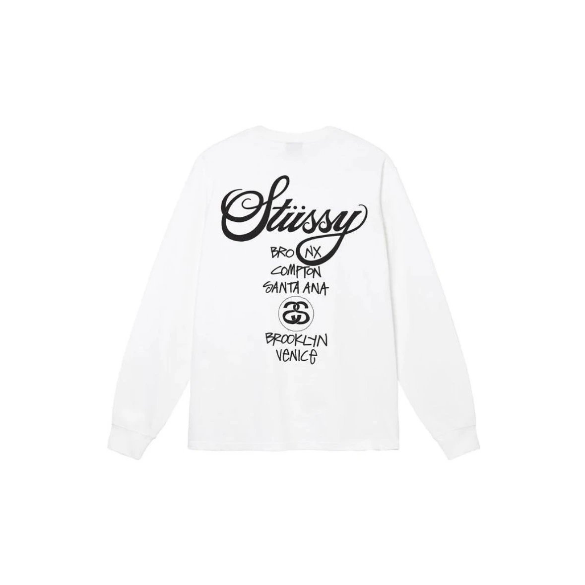 Stüssy World Tour Long Sleeve T-Shirt White - 7
