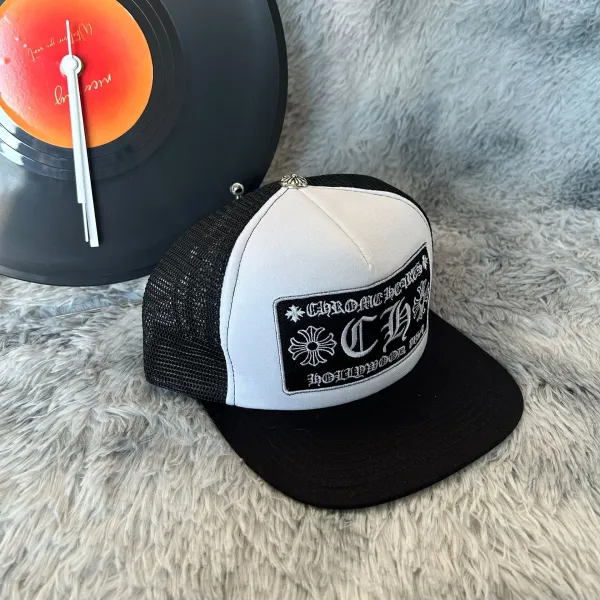 Chrome Hearts Logo Patch Trucker Cap Black/White - 1