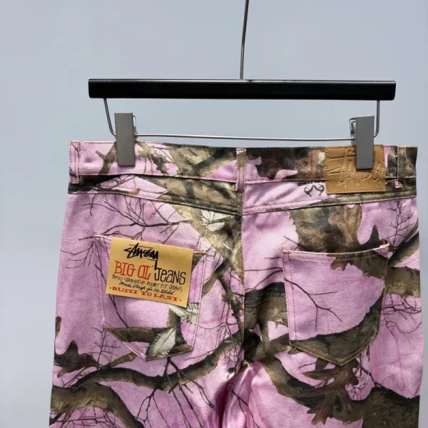 Stüssy x Big Dl Jeans Leopard Print Gradient Washed Denim Jeans - 20