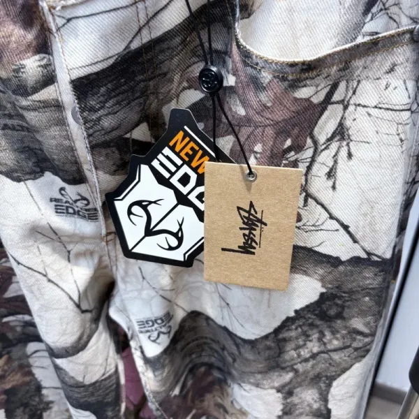 Stüssy x Big Dl Jeans Leopard Print Gradient Washed Denim Jeans - 8