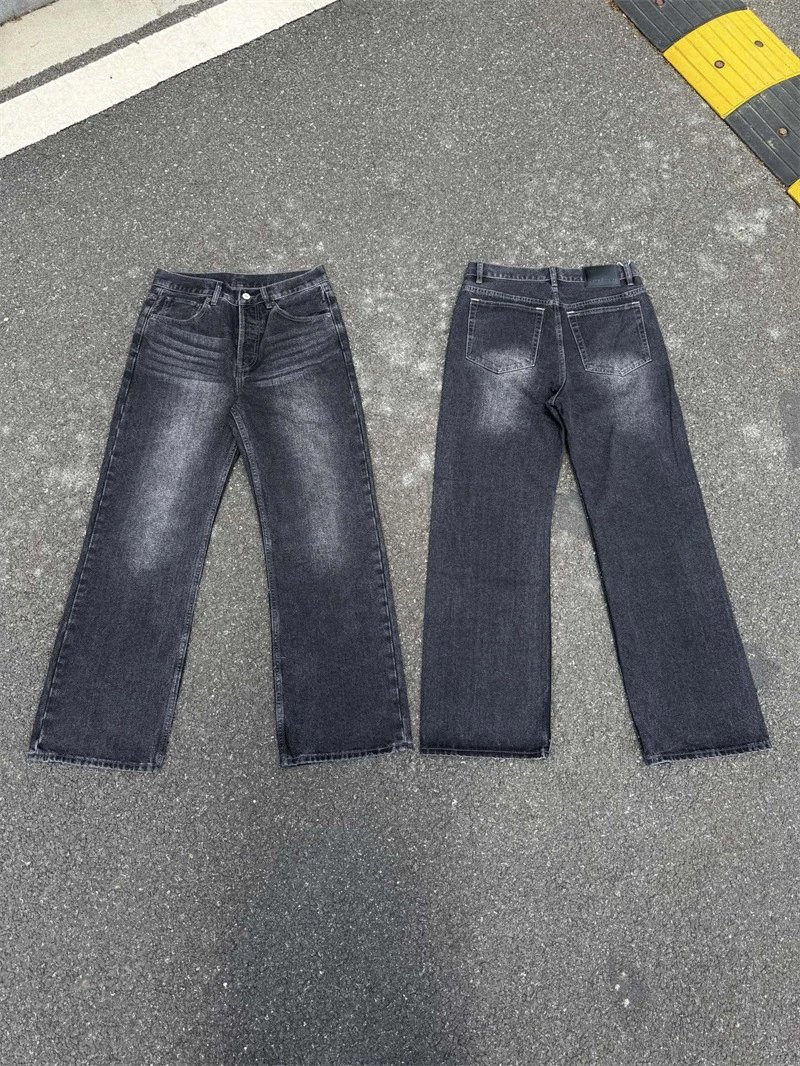 Customized Distressed Chain-Adorned Wide-Leg Jeans - 5