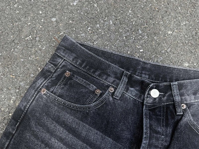 Customized Distressed Chain-Adorned Wide-Leg Jeans - 7