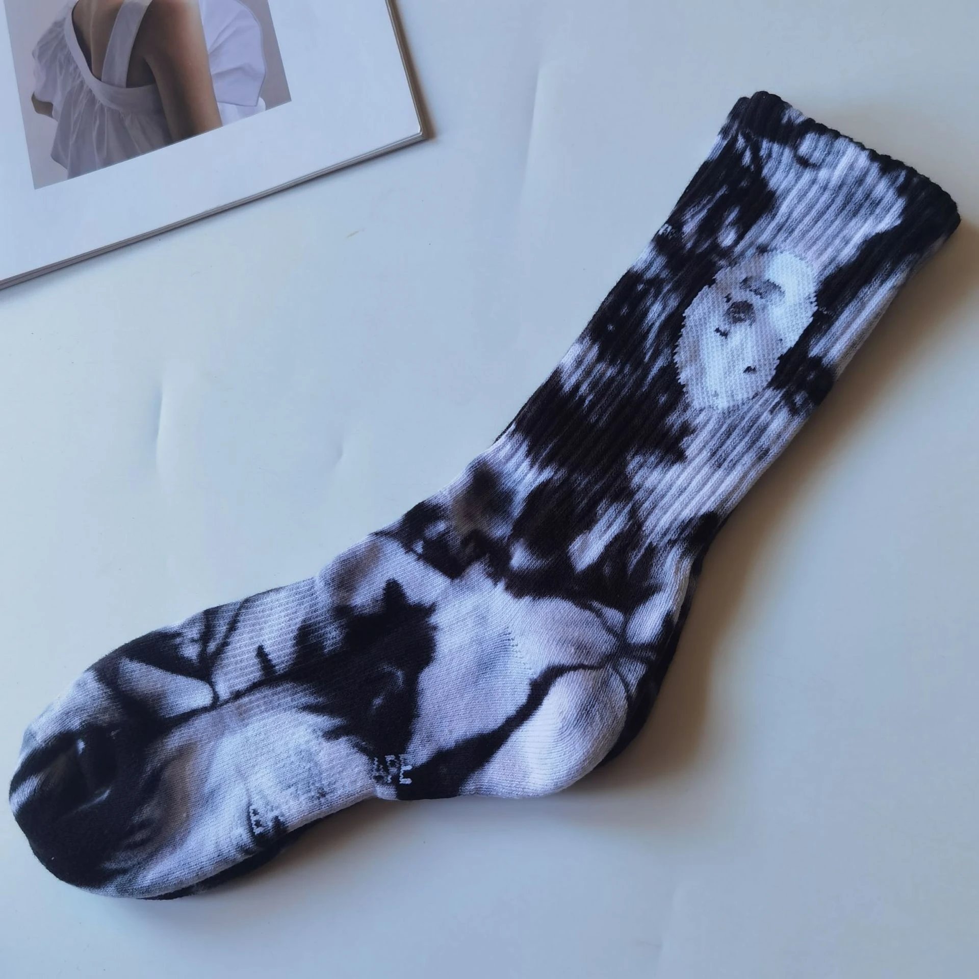 Bape Ape Head Tie-Dye Towel Sole High Socks photo 2