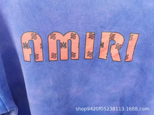 Amiri Logo Gradient Hoodie Blue and Teal - 8