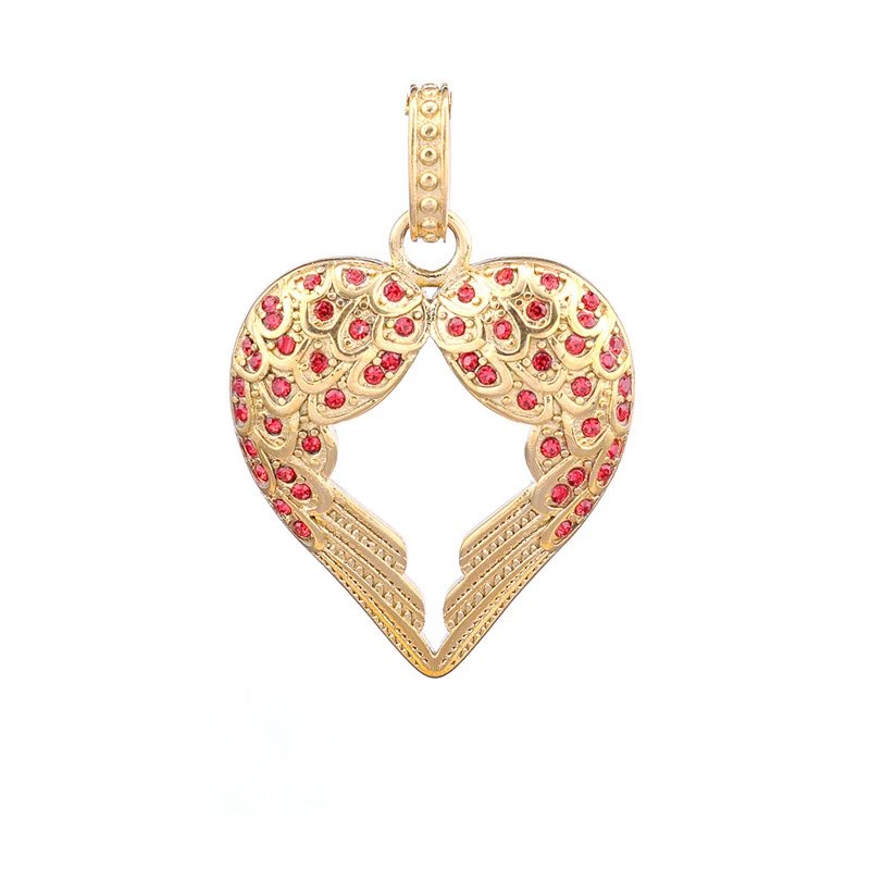 Angel Wings Heart Pendant Necklace