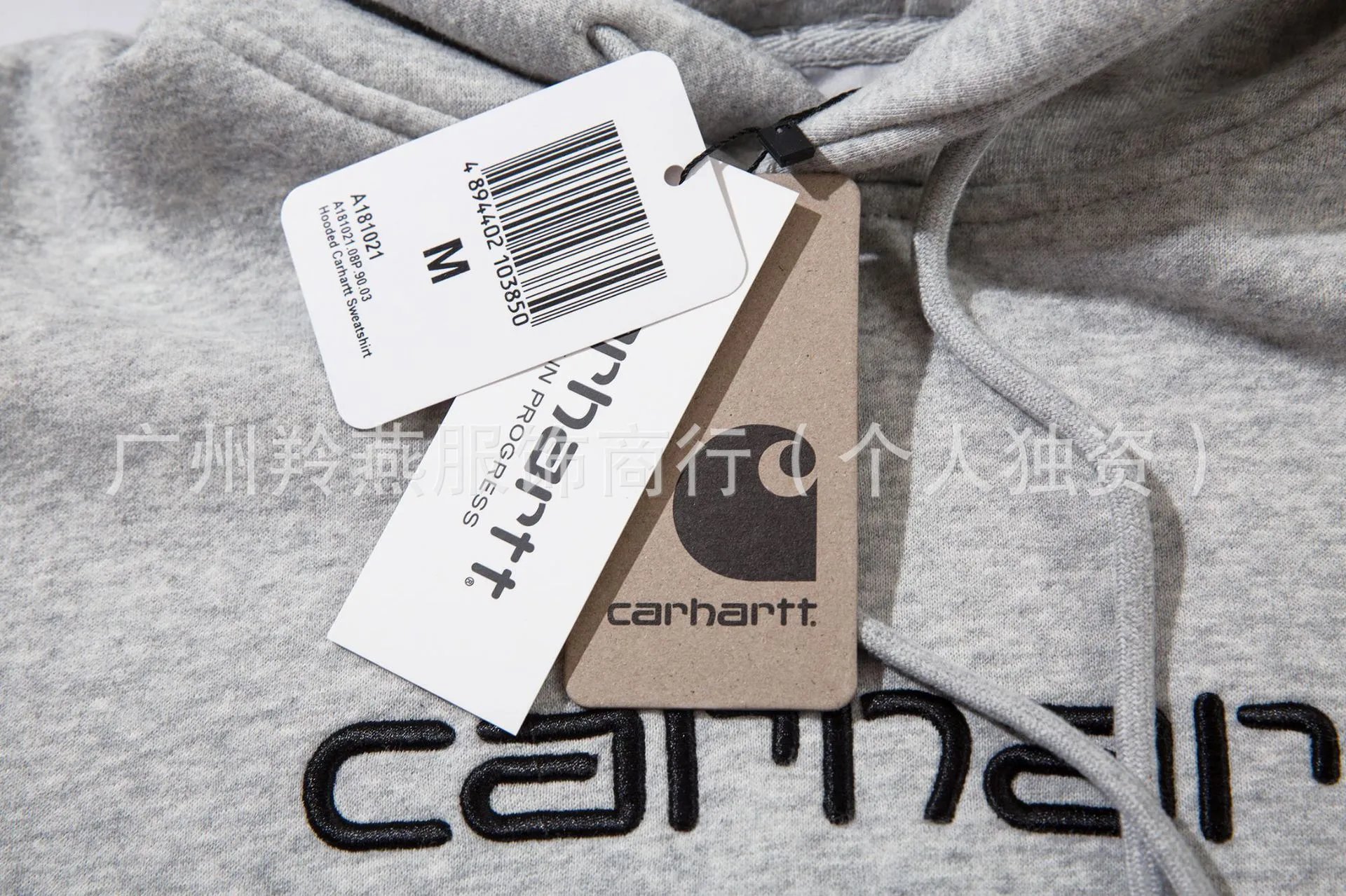 Carhartt WIP Script Logo Hoodie Army Green - 6