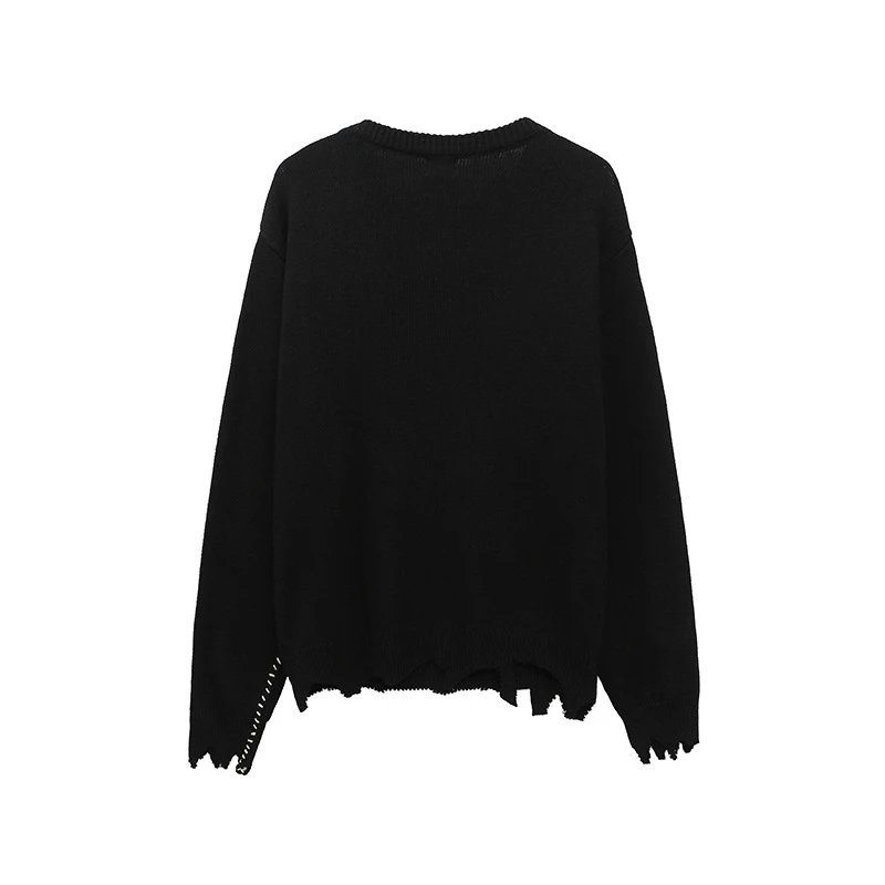 S.M Letter Pattern Knit Crew Neck Sweater photo 8