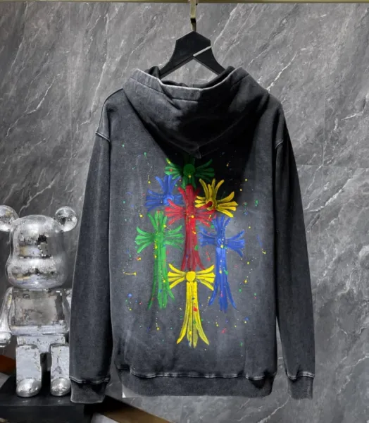 Chrome Hearts Cross Motif Hoodie White - 21