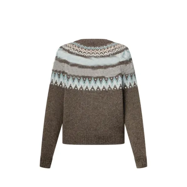 Missoni Fair Isle Knit Sweater Brown Multicolor - 3