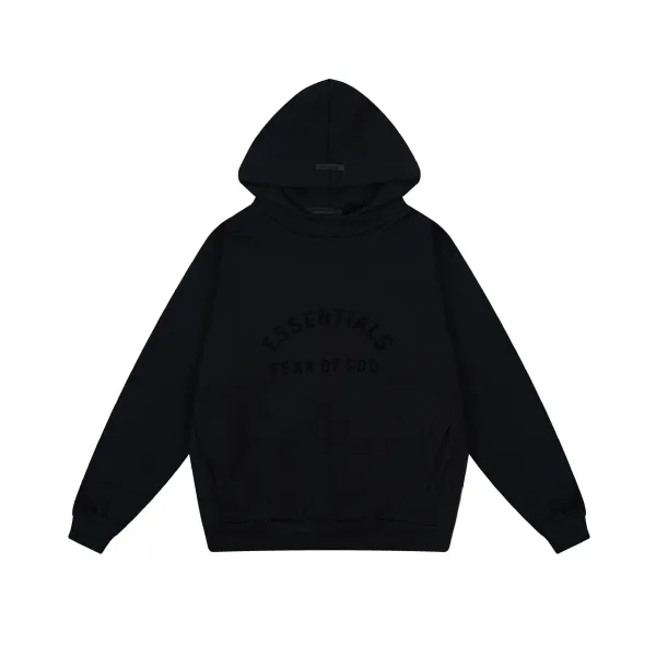 Fear of God Essentials Arch Logo Black Hoodie - 1