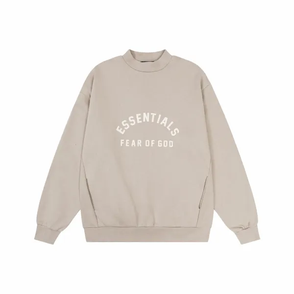 Fear of God Essentials Arch Logo Black Crewneck Sweatshirt - 44