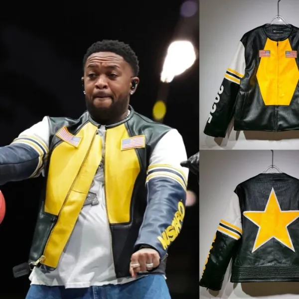 Nasir x Unknown Brand Yellow-Black Leather Racing Jacket - 1