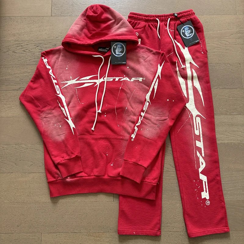 Hellstar X-Flame Black Multicolor Hoodie and Sweatpants Set - 15