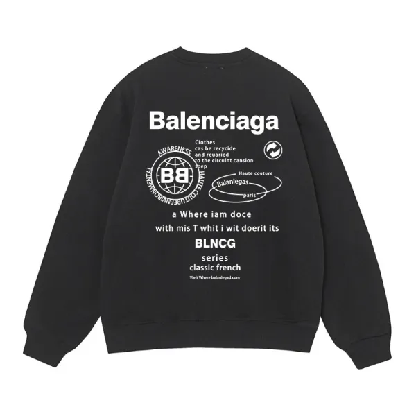Balenciaga BB Awareness Hoodie Black - 1